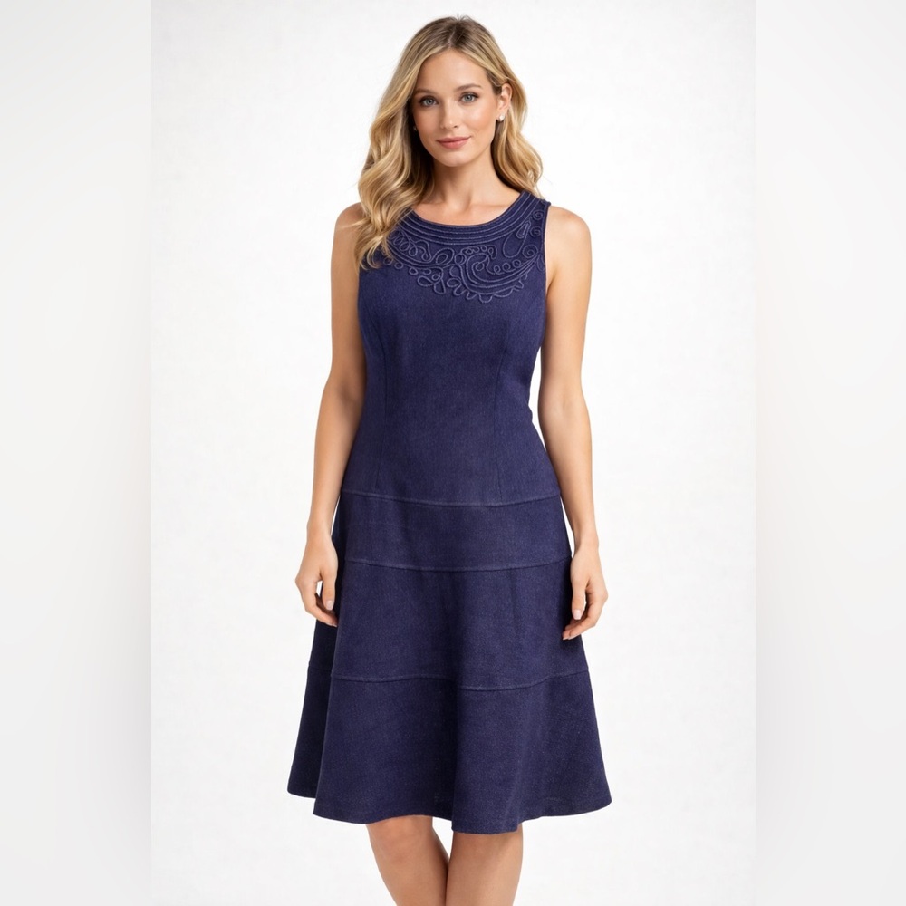 Jones New York NWT Embroidered Midi Dress Sz 6.